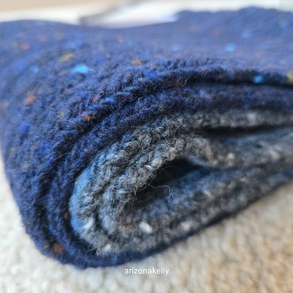 NWT Mackie Wool Scarf Ribbed Flecked Speckled Donegal Scotland - Picture 13 of 15